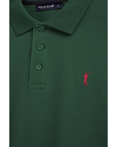 Polo Amaury in cotone a manica corta verde bottiglia