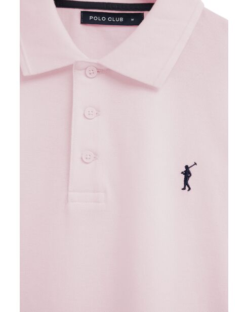 Polo a manica corta in cotone rosa Antoine