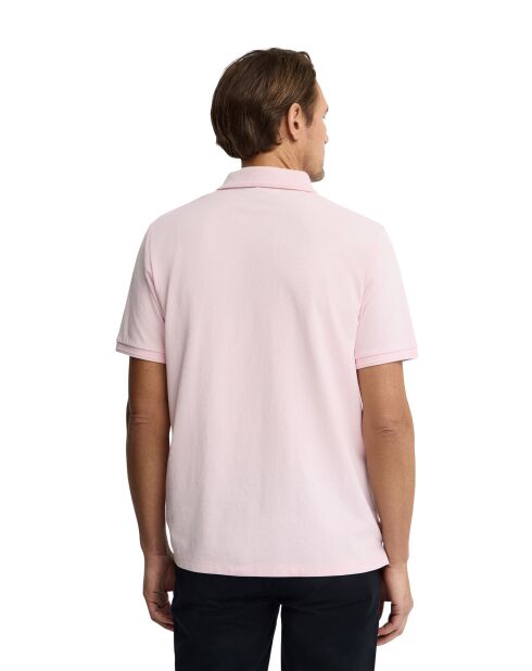 Polo a manica corta in cotone rosa Antoine