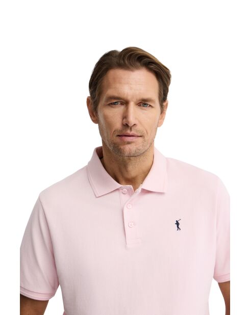 Polo a manica corta in cotone rosa Antoine
