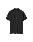 Polo a manica corta Alain in cotone nero