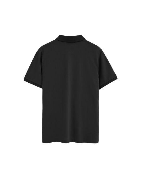 Polo a manica corta Alain in cotone nero