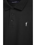 Polo a manica corta Alain in cotone nero