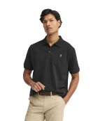 Polo a manica corta Alain in cotone nero