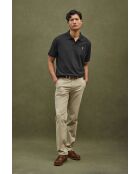 Polo a manica corta Alain in cotone nero