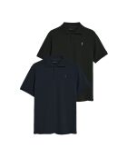 Set di 2 polo a manica corta in cotone Mourad multicolore