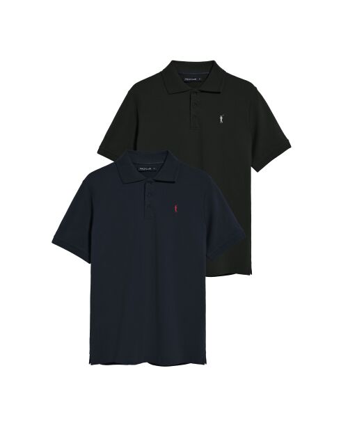 Set di 2 polo a manica corta in cotone Mourad multicolore