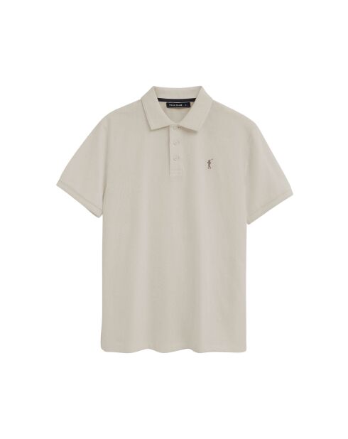 Polo Arthur a manica corta in cotone beige