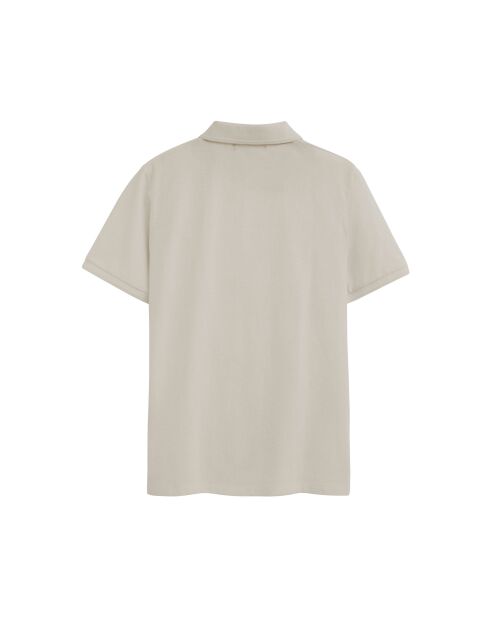 Polo Arthur a manica corta in cotone beige