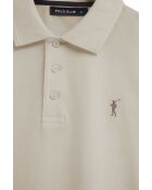 Polo Arthur a manica corta in cotone beige