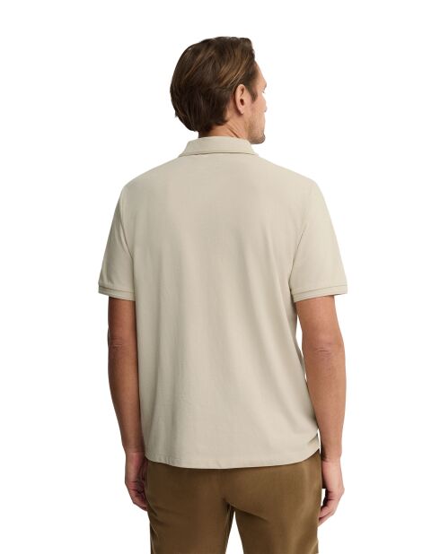 Polo Arthur a manica corta in cotone beige