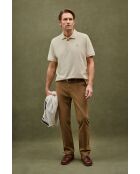 Polo Arthur a manica corta in cotone beige