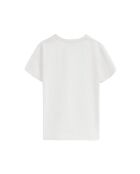 Elsa weißes Kurzarm-T-Shirt aus Baumwolle