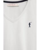 Elsa weißes Kurzarm-T-Shirt aus Baumwolle