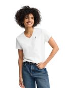 Elsa weißes Kurzarm-T-Shirt aus Baumwolle