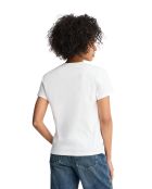 Elsa weißes Kurzarm-T-Shirt aus Baumwolle