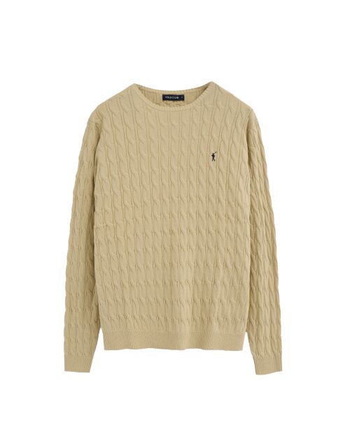 Felpa beige Dylan in cotone