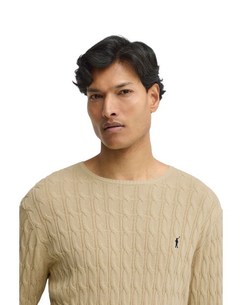 Felpa beige Dylan in cotone