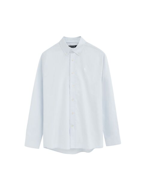 Camicia Jean-Baptiste in cotone blu a manica lunga da bambino