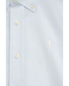 Camicia Jean-Baptiste in cotone blu a manica lunga da bambino