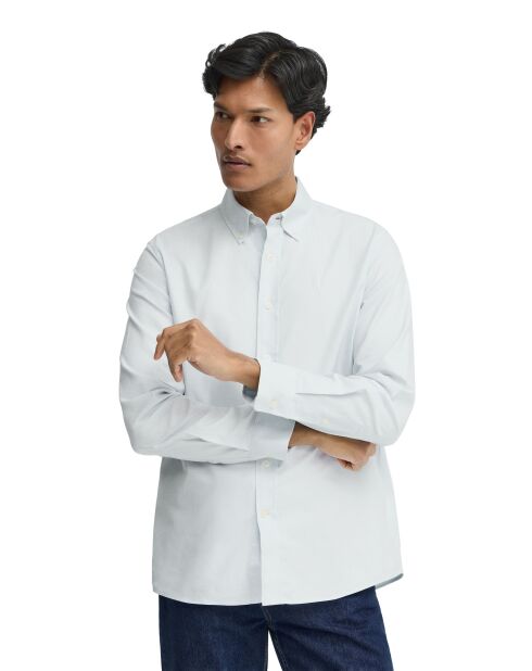 Camicia Jean-Baptiste in cotone blu a manica lunga da bambino