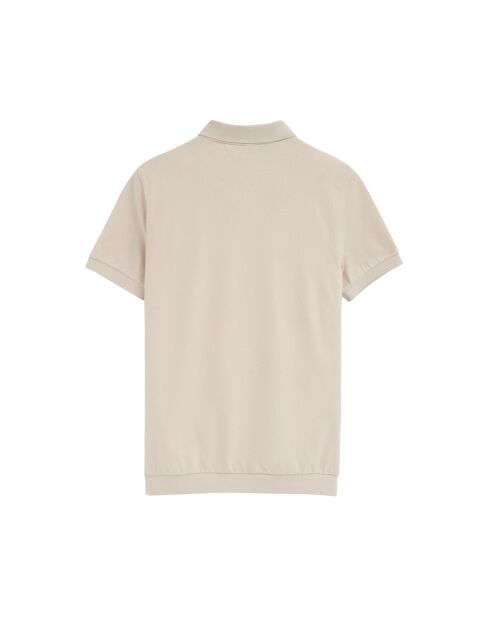 Polo Clement a manica corta in cotone beige