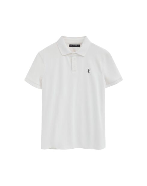 Polo a manica corta in cotone bianco Browno