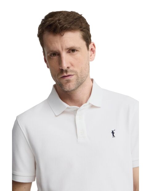 Polo a manica corta in cotone bianco Browno
