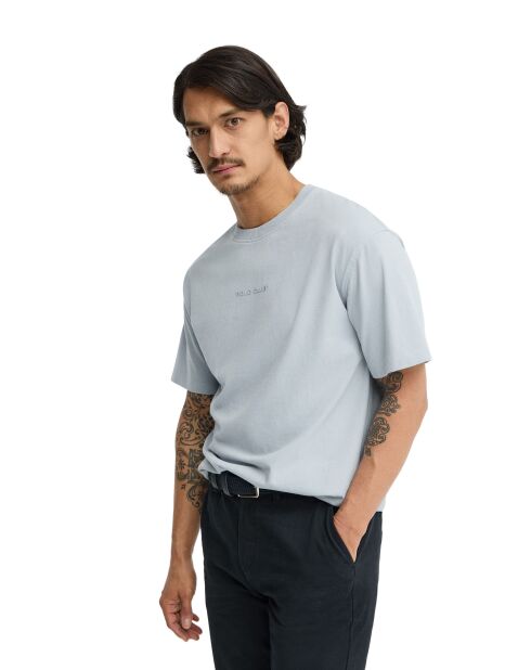 T-Shirt à manches courtes en coton Simon baby blue