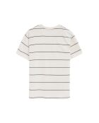 T-Shirt à manches courtes en coton Stéphane ecru-navy