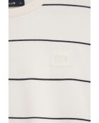 T-Shirt à manches courtes en coton Stéphane ecru-navy