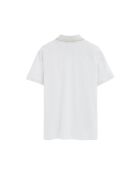 Polo Gabriel a manica corta in cotone bianco