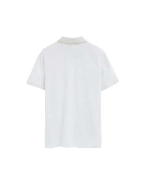 Polo Gabriel a manica corta in cotone bianco