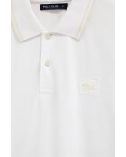 Polo Gabriel a manica corta in cotone bianco