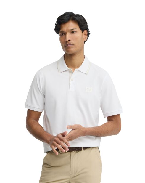 Polo Gabriel a manica corta in cotone bianco