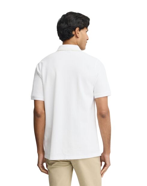 Polo Gabriel a manica corta in cotone bianco
