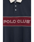 Marineblauwe katoenen polo met korte mouwen Igor