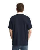 Marineblauwe katoenen polo met korte mouwen Igor
