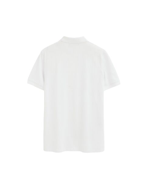 Polo Gaston a manica corta in cotone bianco