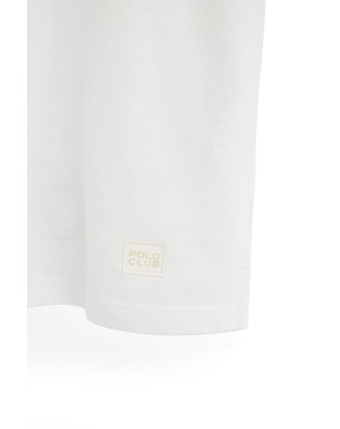 Polo Gaston a manica corta in cotone bianco