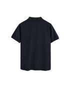 Marineblauw poloshirt van katoen met korte mouwen David