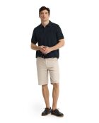 Marineblauw poloshirt van katoen met korte mouwen David