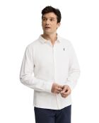Polo Johan bianca a manica lunga in cotone