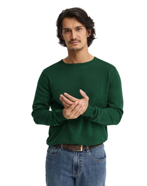Pull en coton Yohan bottle green