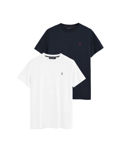 Lot de 2 T-Shirts à manches courtes en coton Théo multicolores