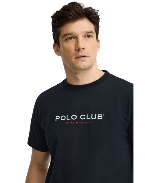 T-Shirt à manches courtes en coton Nicolas navy
