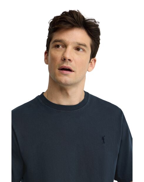 T-Shirt à manches courtes en coton Mickaël navy