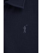 Marineblauwe katoenen polo met korte mouwen Guillaume