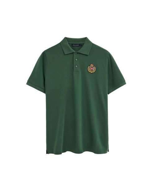 Polo Gilles in cotone a manica corta verde bottiglia
