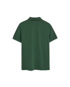 Polo Gilles in cotone a manica corta verde bottiglia
